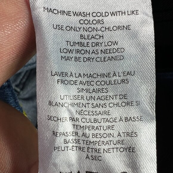 Maeve Jeans Women's 30x24 Colette Wide Leg High Rise Crop Dark Blue Denim Tag 30 - Picture 7 of 16